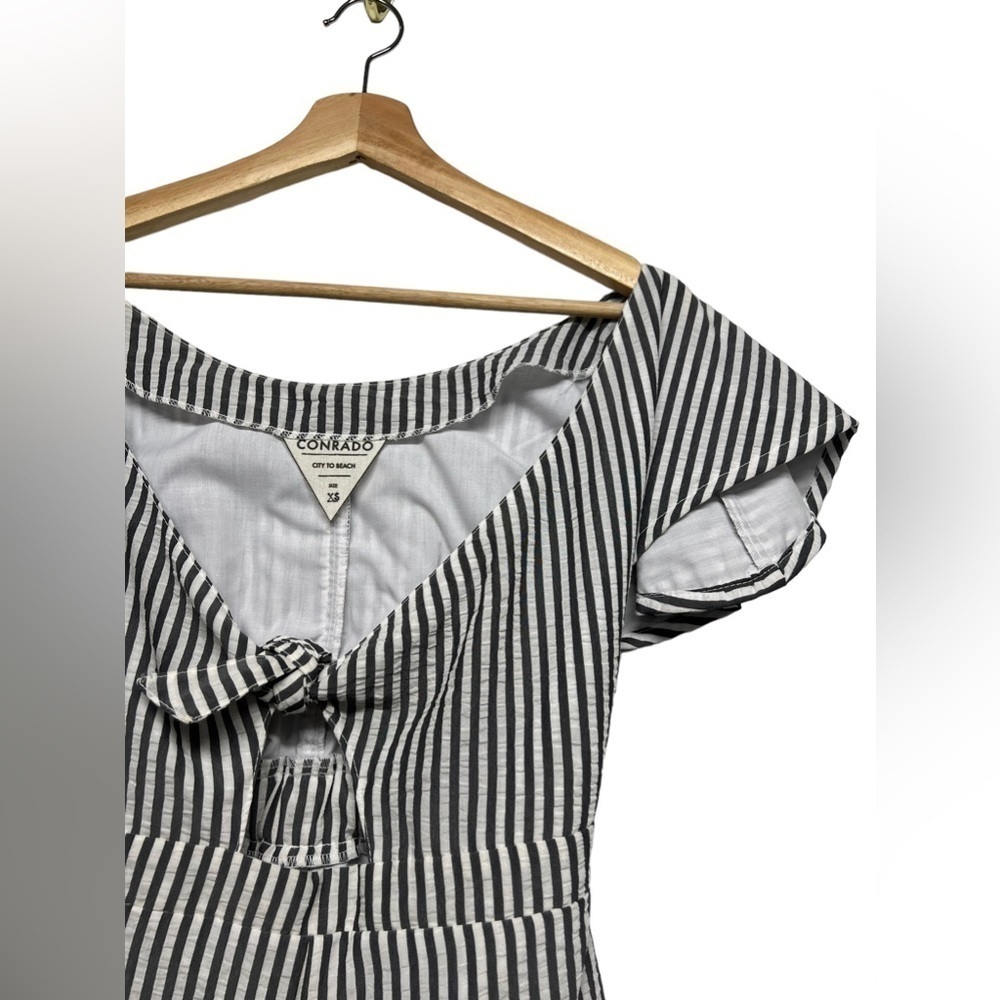 Conrado Johanna Jumpsuit Grey White Stripe Xs — image 7 of 8